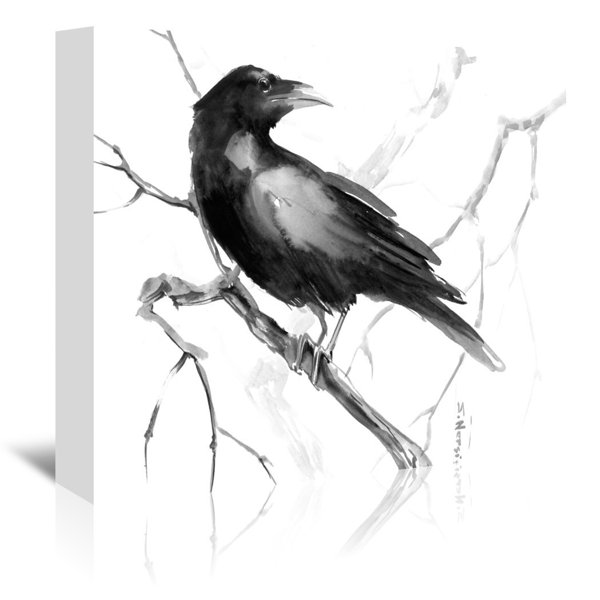 East Urban Home Raven by Suren Nersisyan Wrapped Canvas Painting Wayfair